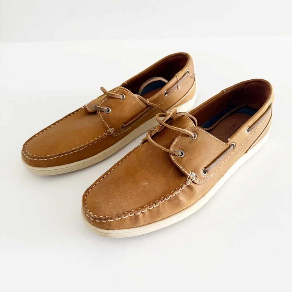 Johnston & Murphy Men's Leather Boat Shoes Size 10.5